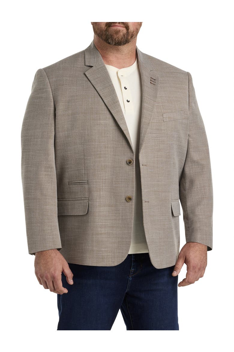 Big & Tall Textured Sport Coat, Main, color, TAN