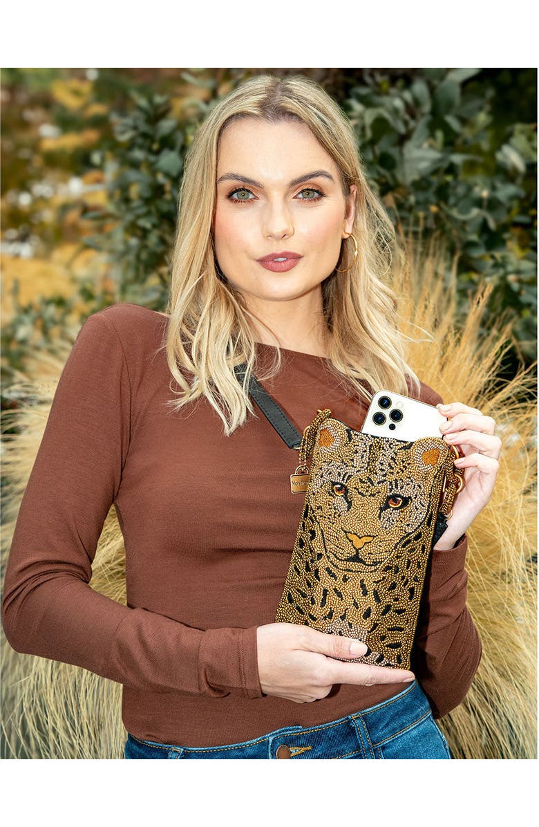 Mary Frances Accessories Gone Wild Crossbody Phone Bag, Alternate, color, Gold