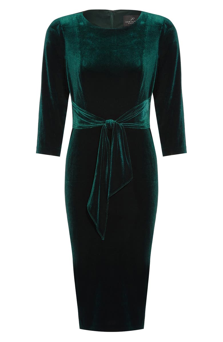 Adrianna Papell Stretch Velvet Body-Con Dress, Alternate, color, 