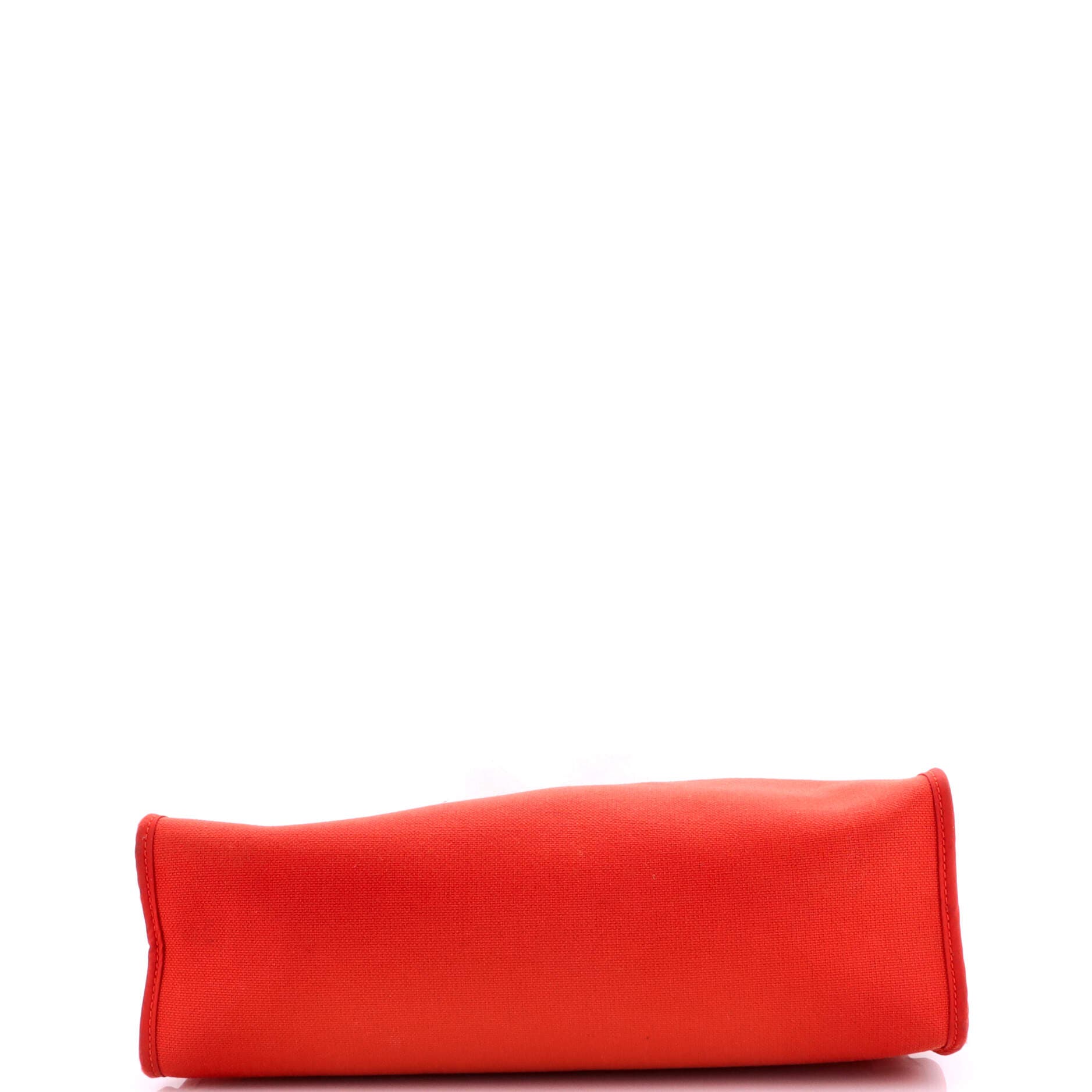 Pre-Owned Hermes Herbag Zip Leather and Toile 31, Alternate, color, Rouge Tomate