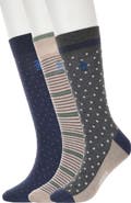 Original Penguin Fergunson Stripe Assorted 3-Pack Crew Socks
