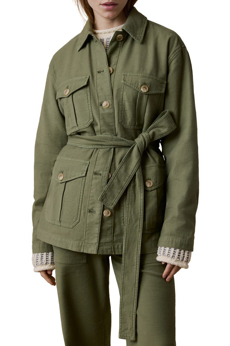 Safari Stretch Organic Cotton Jacket, Main, color, MOSS