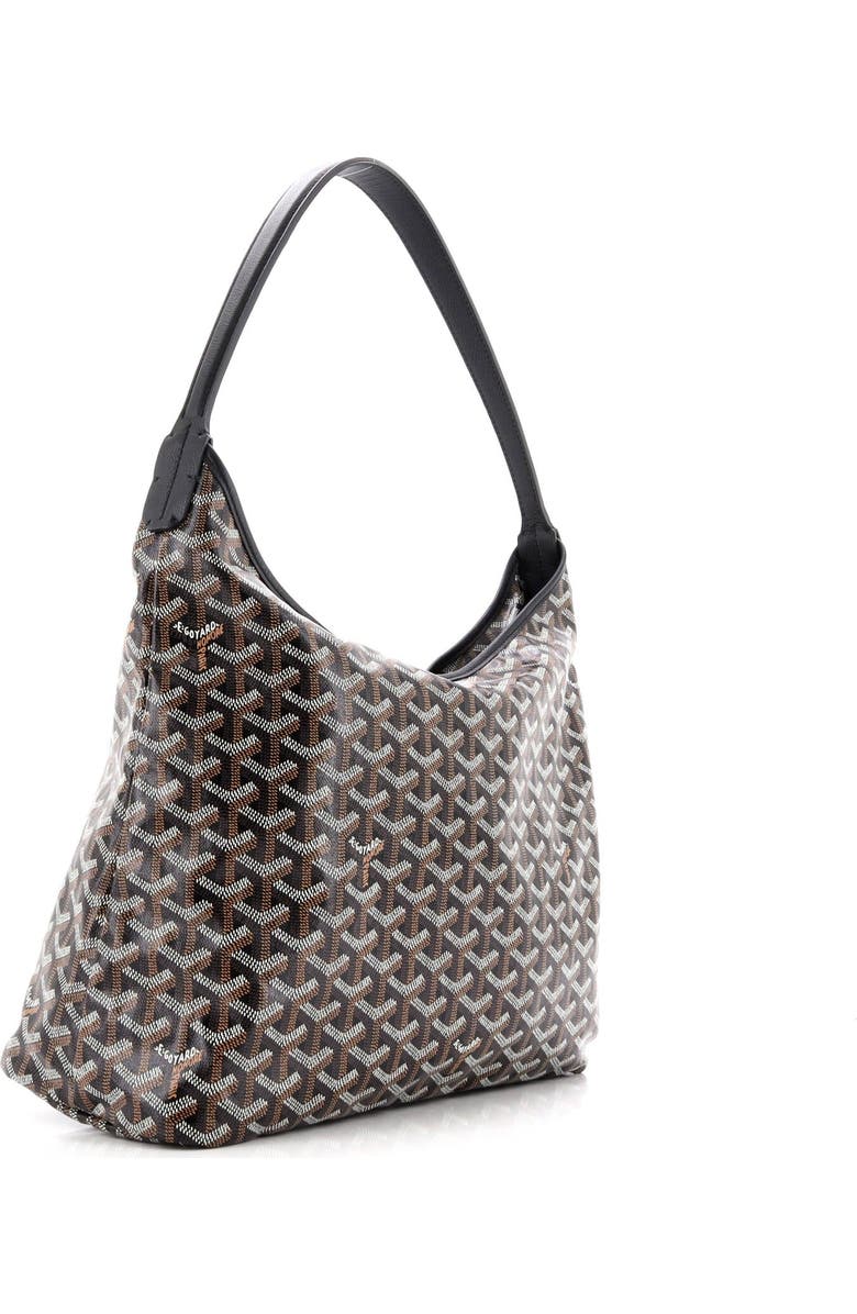 Pre-Owned Goyard Boheme Hobo Printed Coated Canvas, Alternate, color, Black