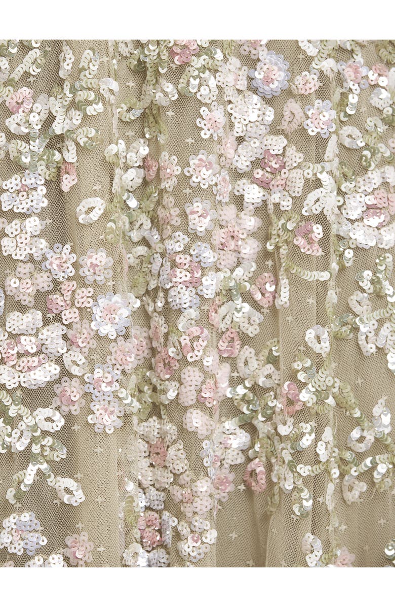 Needle & Thread Dream Garland Strapless Gown, Alternate, color, Aloe/Multi