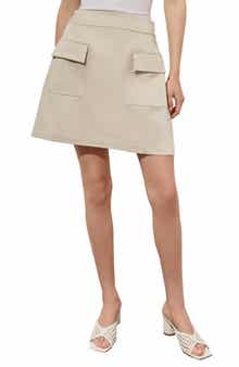 Ming Wang Cargo Pocket Miniskirt