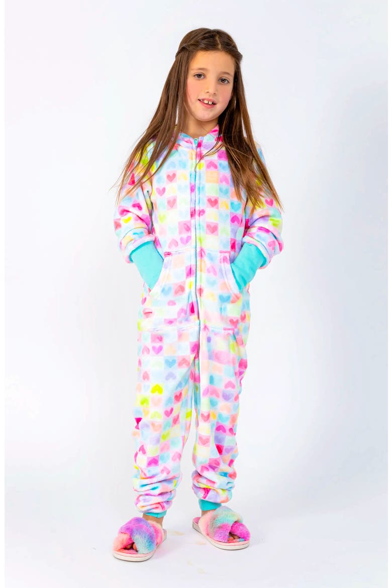 Love More  One-Piece   Plush Jumpsuit, Main, color, Multicolor
