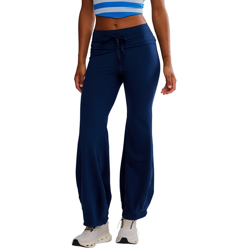 Free People Fp Movement Quick Step Drawstring Flare Pants In Blue