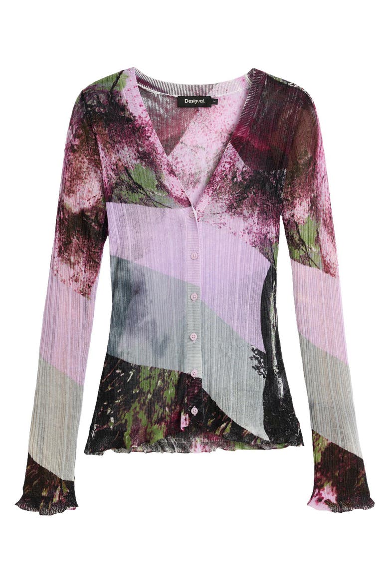 Thin Gauge Cardigan, Alternate, color, PINK
