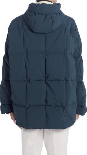 Jil Sander Quilted Recycled Down Jacket with Hood | Nordstrom