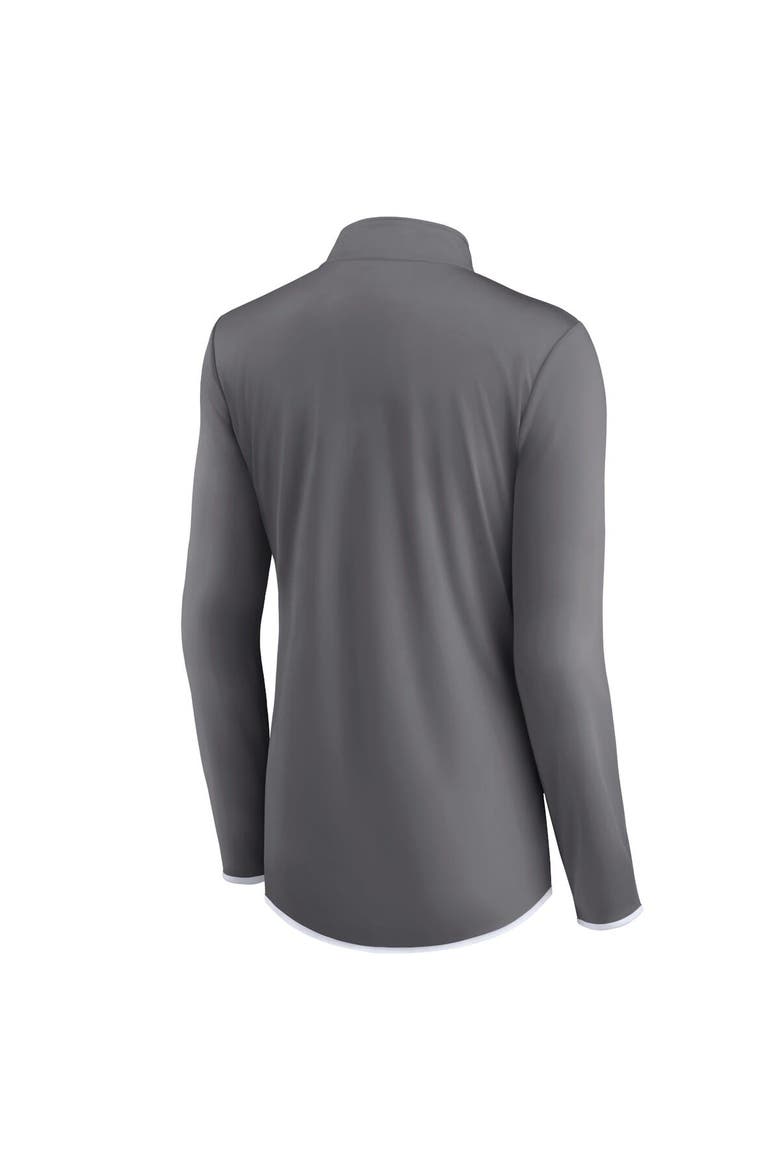 Women's Fanatics Branded Gray Dallas Cowboys Corner Long Sleeve 1/4 Zip Top, Alternate, color, Gray