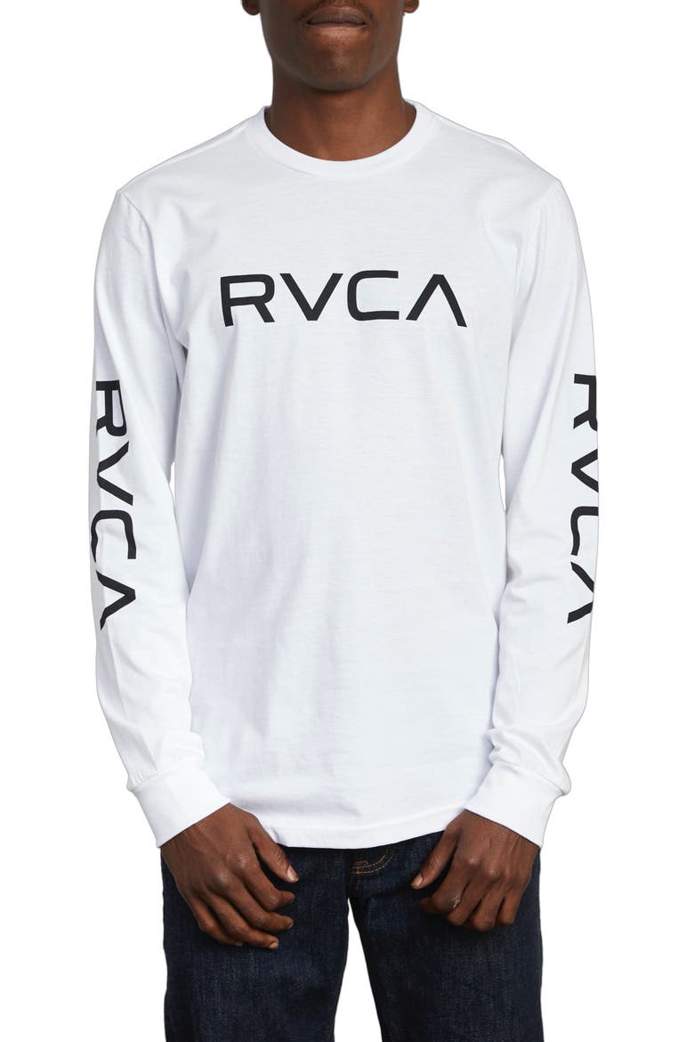 Big Logo Long Sleeve T-Shirt, Main, color, WHITE