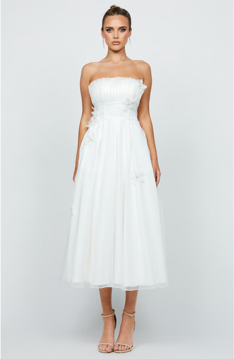 Bariano Alayah Strapless Midi, Main, color, White