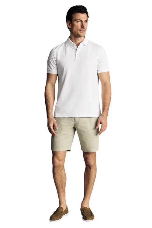 Charles Tyrwhitt Cotton Linen Shorts In Gray