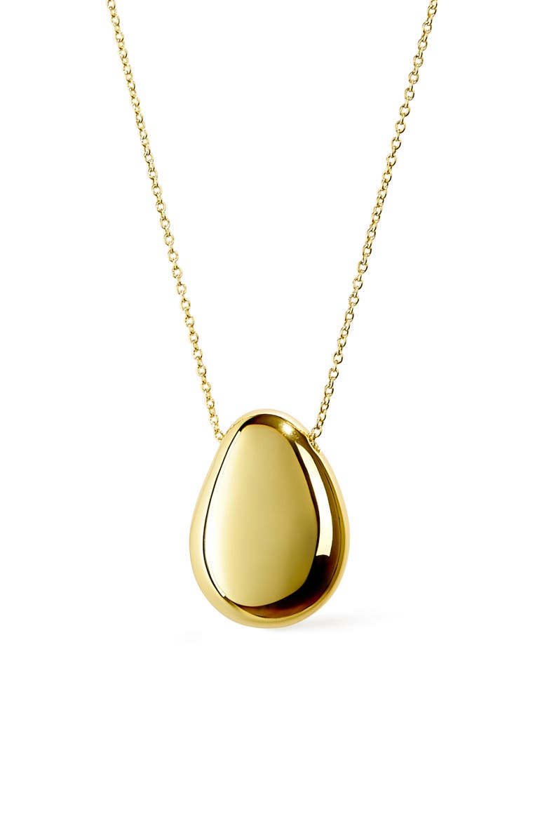 Gold Pendant Necklace - Pebble, Main, color, Gold