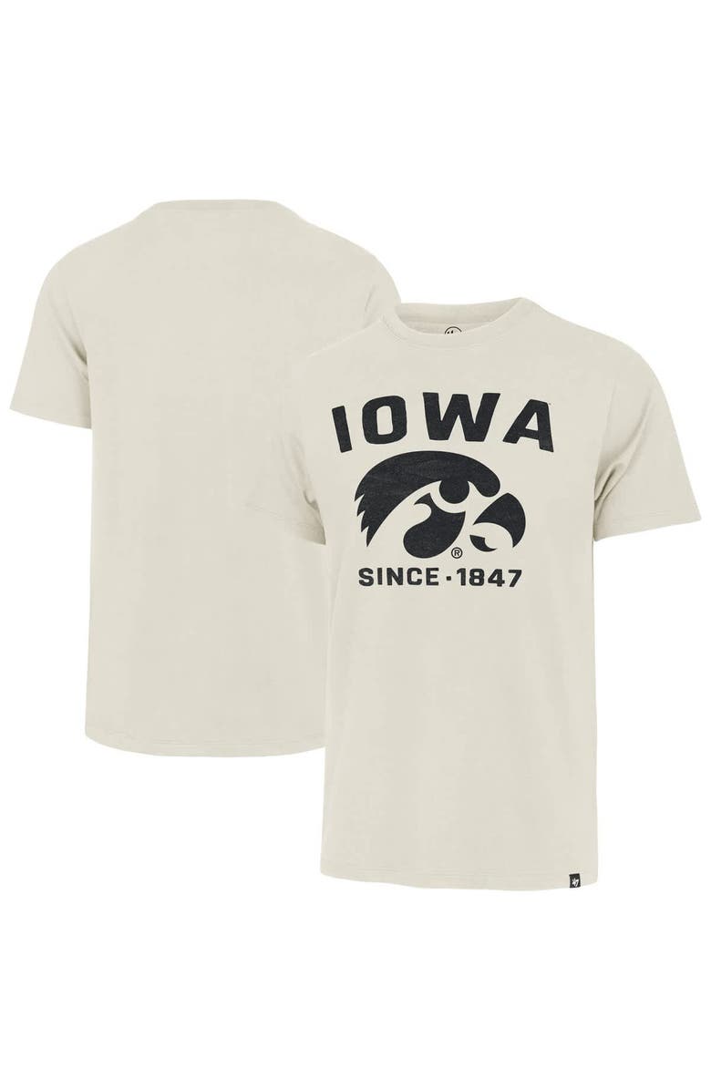 '47 Men's '47 Cream Iowa Hawkeyes Side Arm Franklin T-Shirt, Main, color, Cream