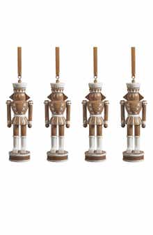 Zodax Gelsey Nutcracker Ornaments, Set of 4