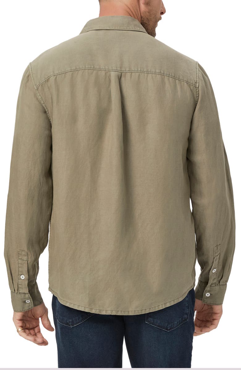 PAIGE Peters Linen & Lyocell Button-Up Shirt, Alternate, color, 
