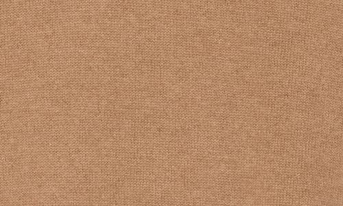 Bruno Magli Half Button Placket Wool & Cashmere Blend Sweater In Brown