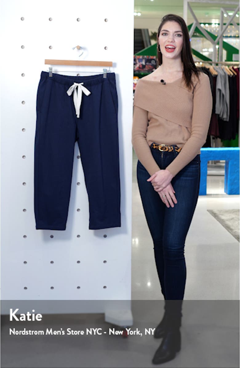 Slouchy Organic Cotton Terry Crop Pants, sales video thumbnail