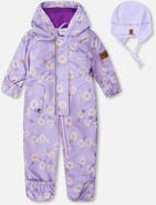 Deux par Deux Baby Mid-Season One-Piece Daisy Print Outerwear with Hat