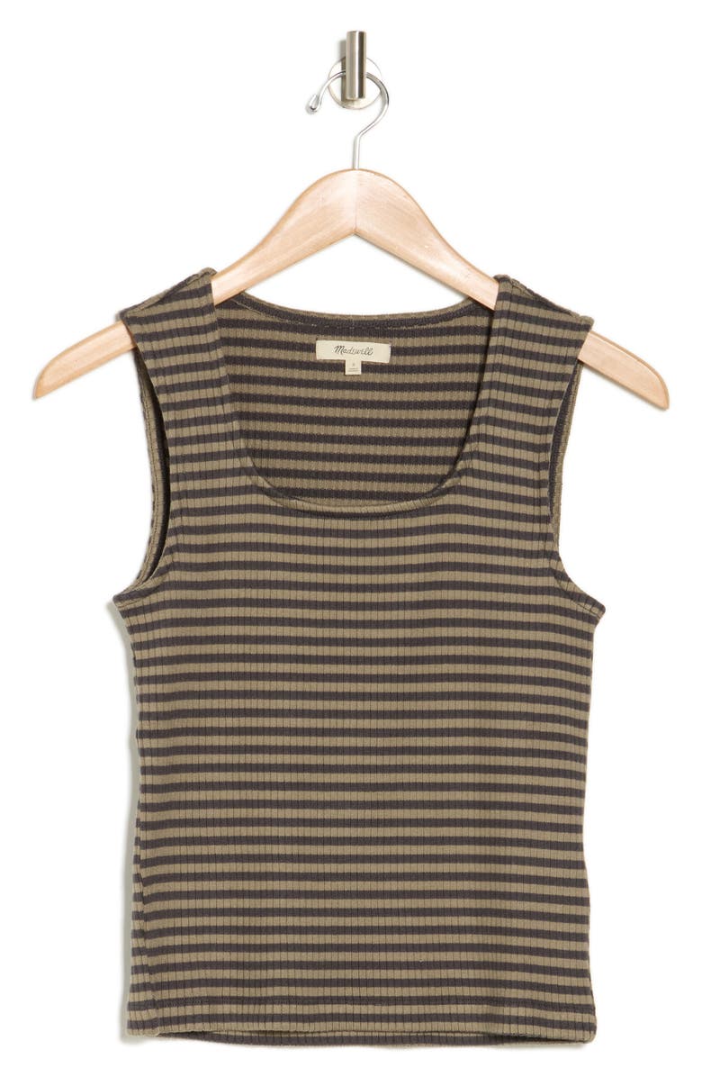 Madewell Stripe Rib Tank, Alternate, color, 