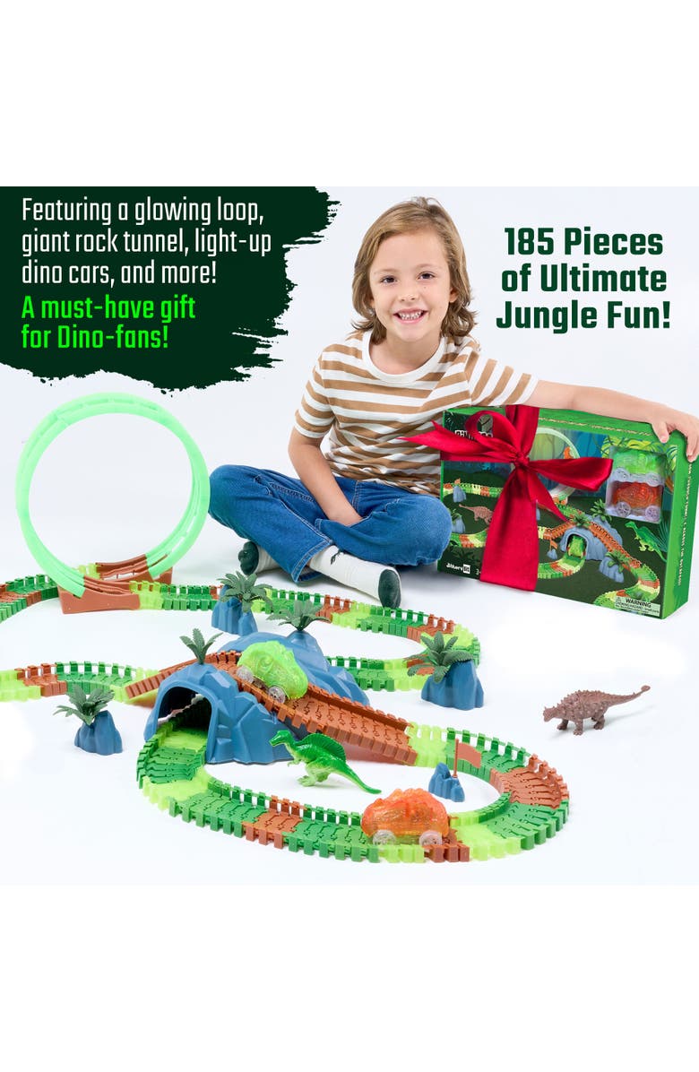 JitteryGit Dino-Track-Forest, Alternate, color, Green