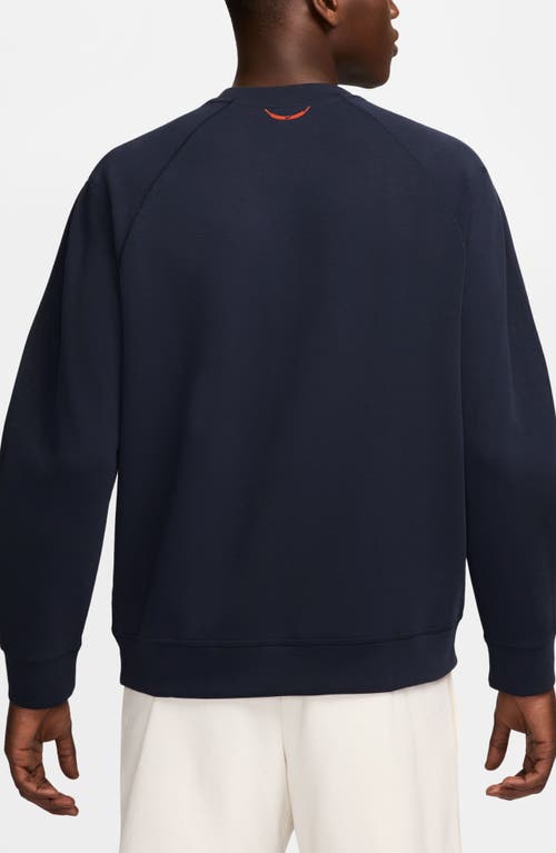 Nike Dri-fit Crewneck Sweatshirt In Obsidian