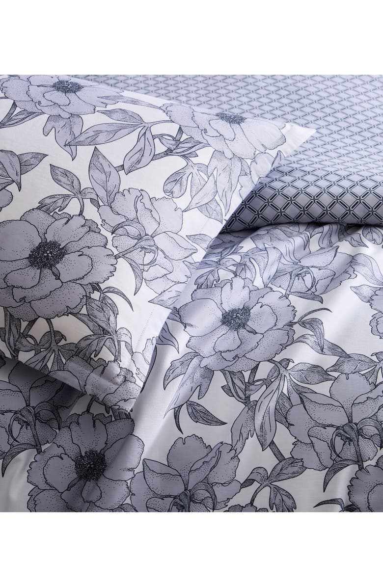 Ted Baker Mood Floral Duvet Cover & Pillow Shams Set, Alternate, color, Deep Blue