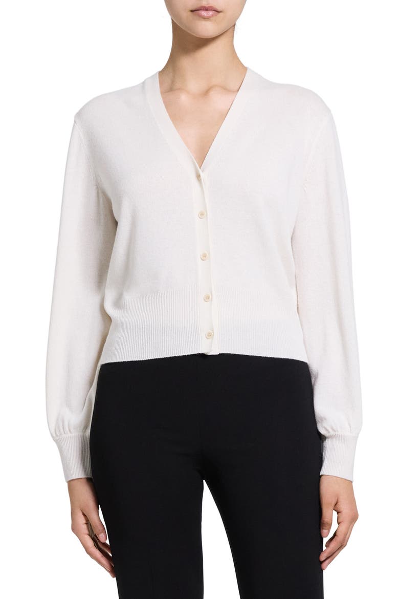 Blouson Cashmere Cardigan, Main, color, IVORY
