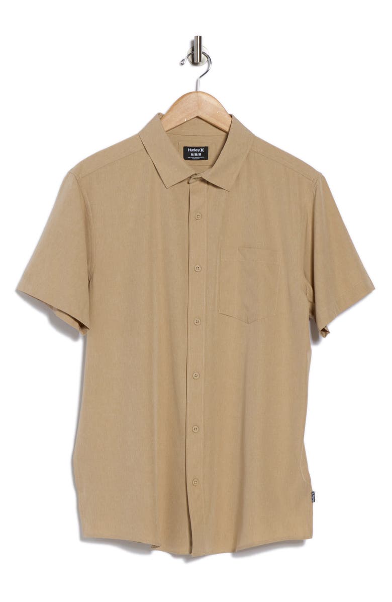Hurley Tech Chambray Woven Shirt, Alternate, color, Hazelnut