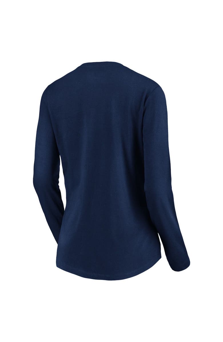 FANATICS Women's Fanatics Branded Navy Detroit Tigers Official Logo Long Sleeve V-Neck T-Shirt, Alternate, color,