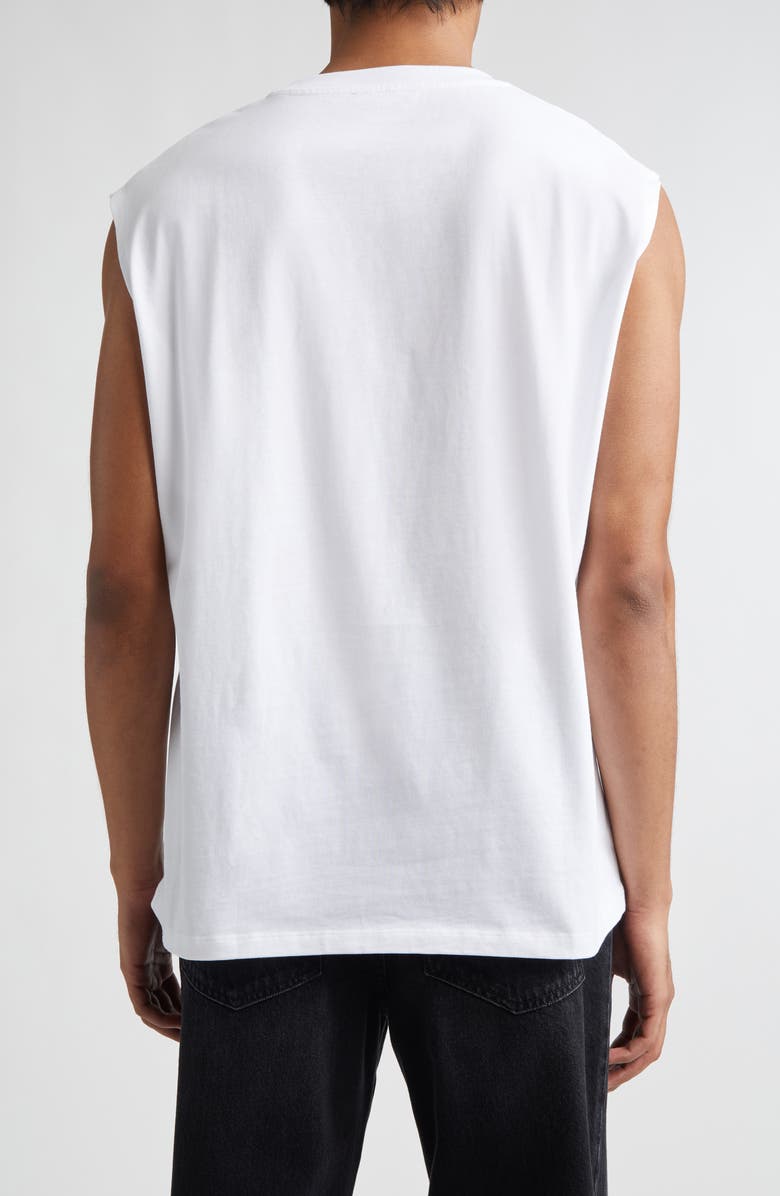 Balmain 1945 Logo Graphic Muscle Tee, Alternate, color, Gab Blk/ White