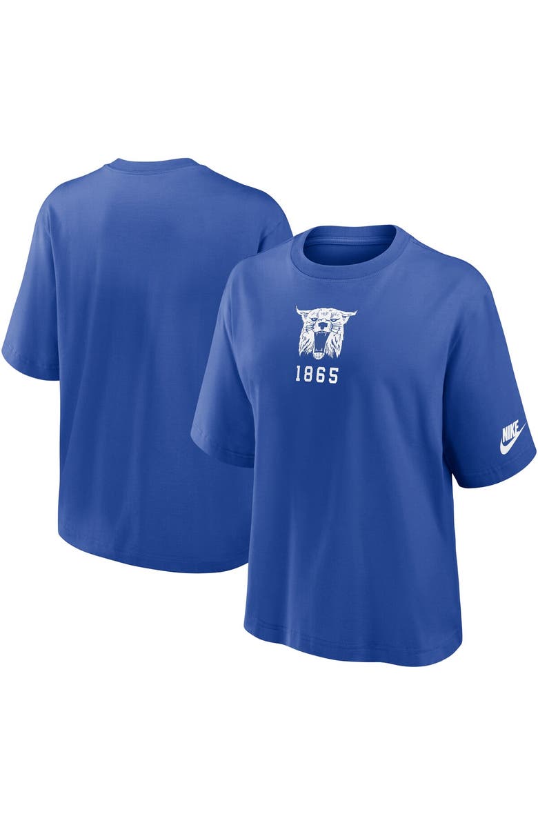 Nike Women's Nike Royal Kentucky Wildcats Boxy Legacy Established T-Shirt, Main, color, Royal