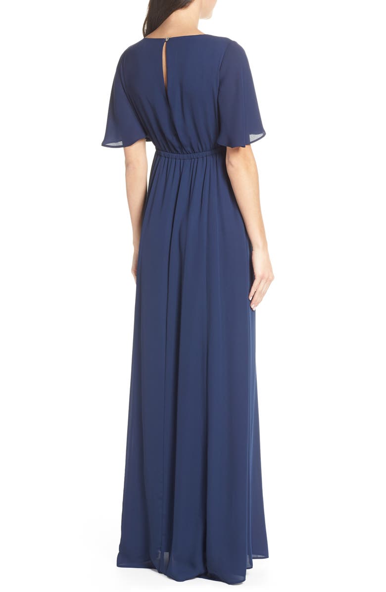 Show Me Your Mumu Emily Chiffon A-Line Gown, Alternate, color,