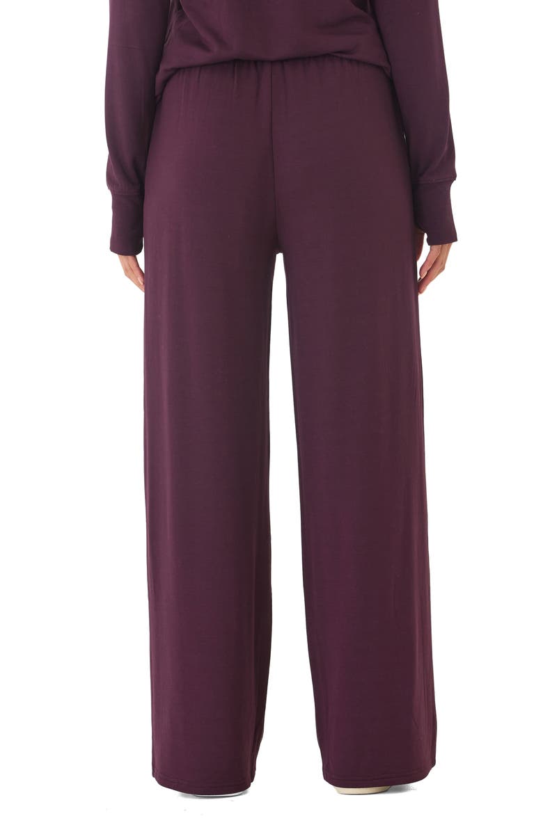 Threads 4 Thought Esmeralda Feather Wide Leg Pants, Alternate, color, Ultra Maroon
