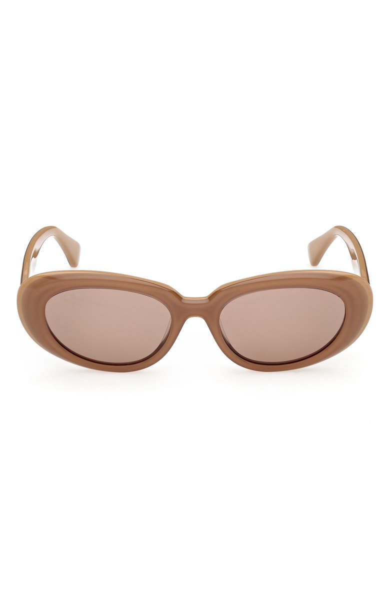 Max Mara 53mm Oval Sunglasses, Main, color, 