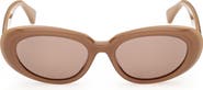 Max Mara 53mm Oval Sunglasses