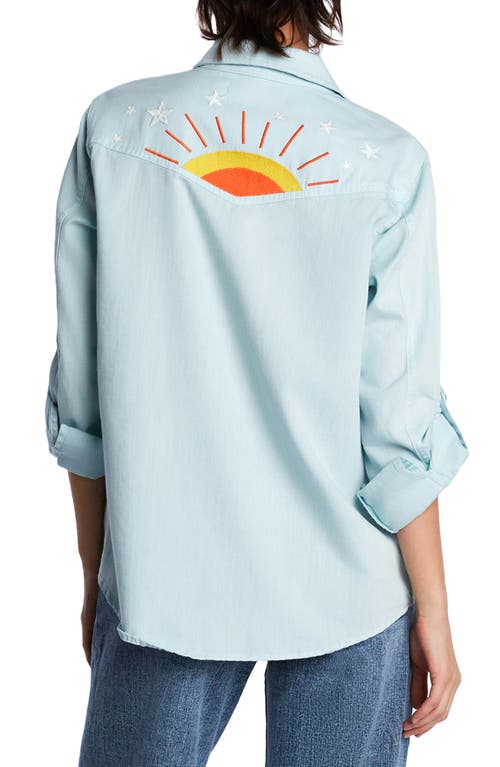 Billy T Hello Sunshine Embroidered Button-up Shirt