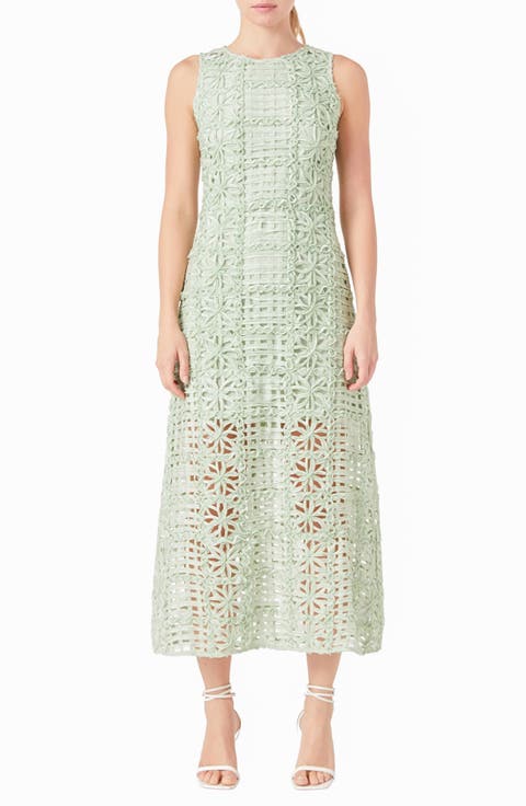 Textured Sleeveless Maxi Dress