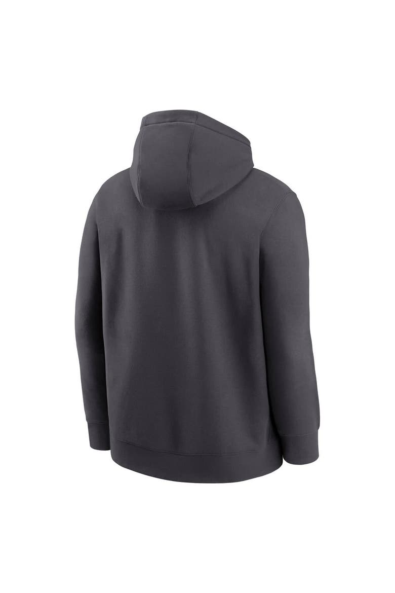 Men's Nike Anthracite Oregon Ducks Shoe Duck Club Fleece Hoodie, Alternate, color, Anthracite
