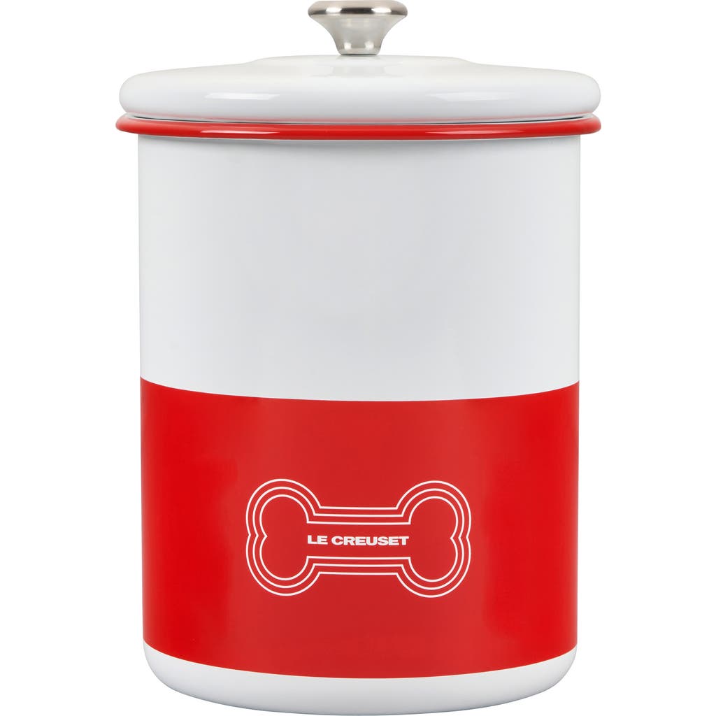 Le Creuset 4.25qt Treat Jar With $4 Credit In Red
