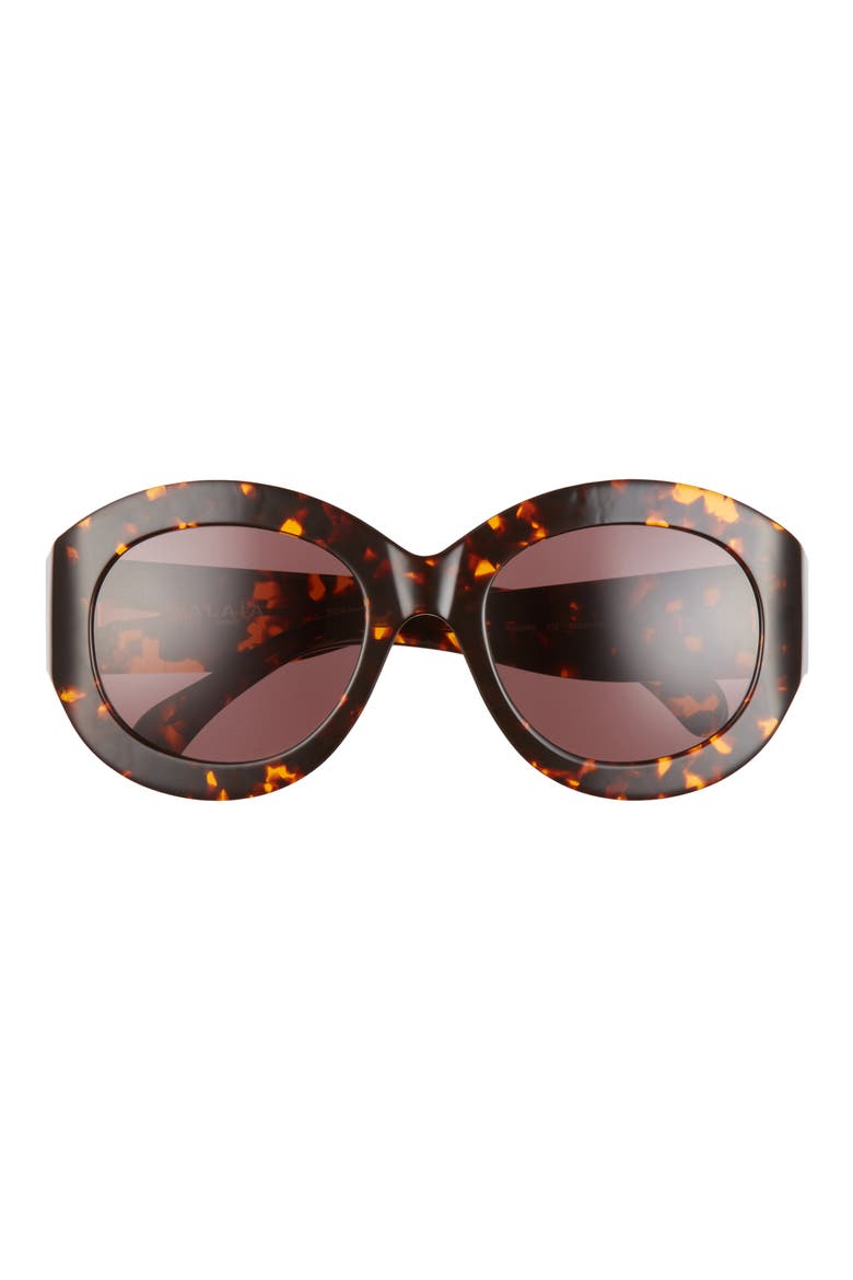 53mm Round Sunglasses, Main, color, HAVANA