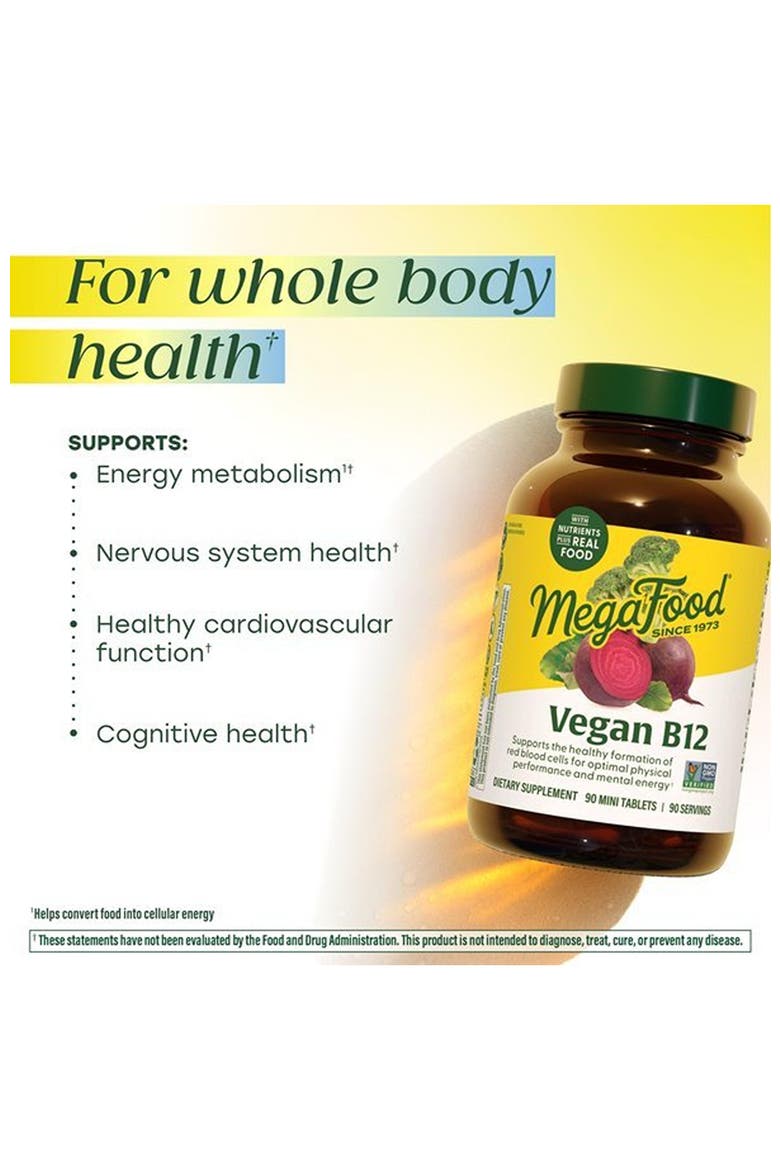 Vegan Vitamin B12 with Vitamin B6, B12 and Folic Acid for Women and Men, 30 Mini Tablets, Alternate, color, None