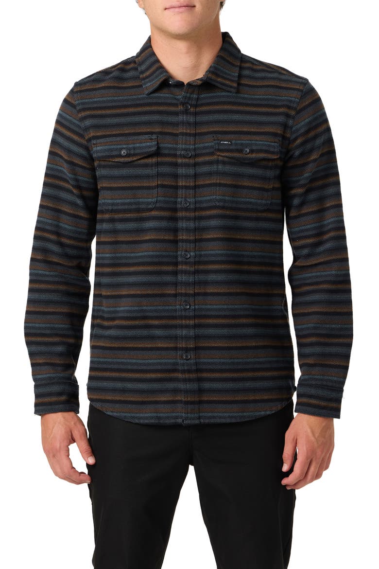 Richmond Flannel Button-Up Shirt, Main, color, GRAPHITE