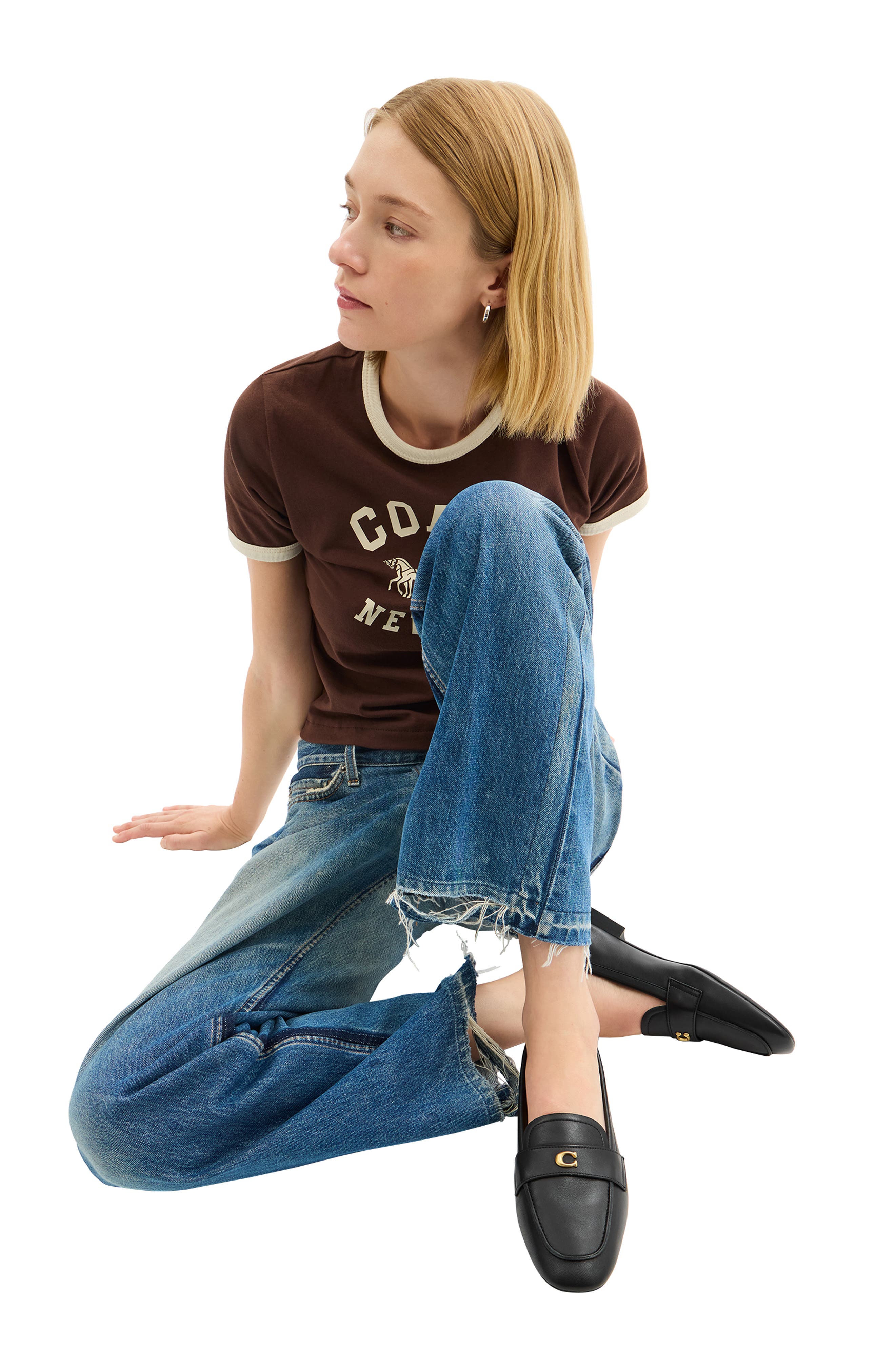 COACH Sculpted C Loafer, Alternate, color, Black