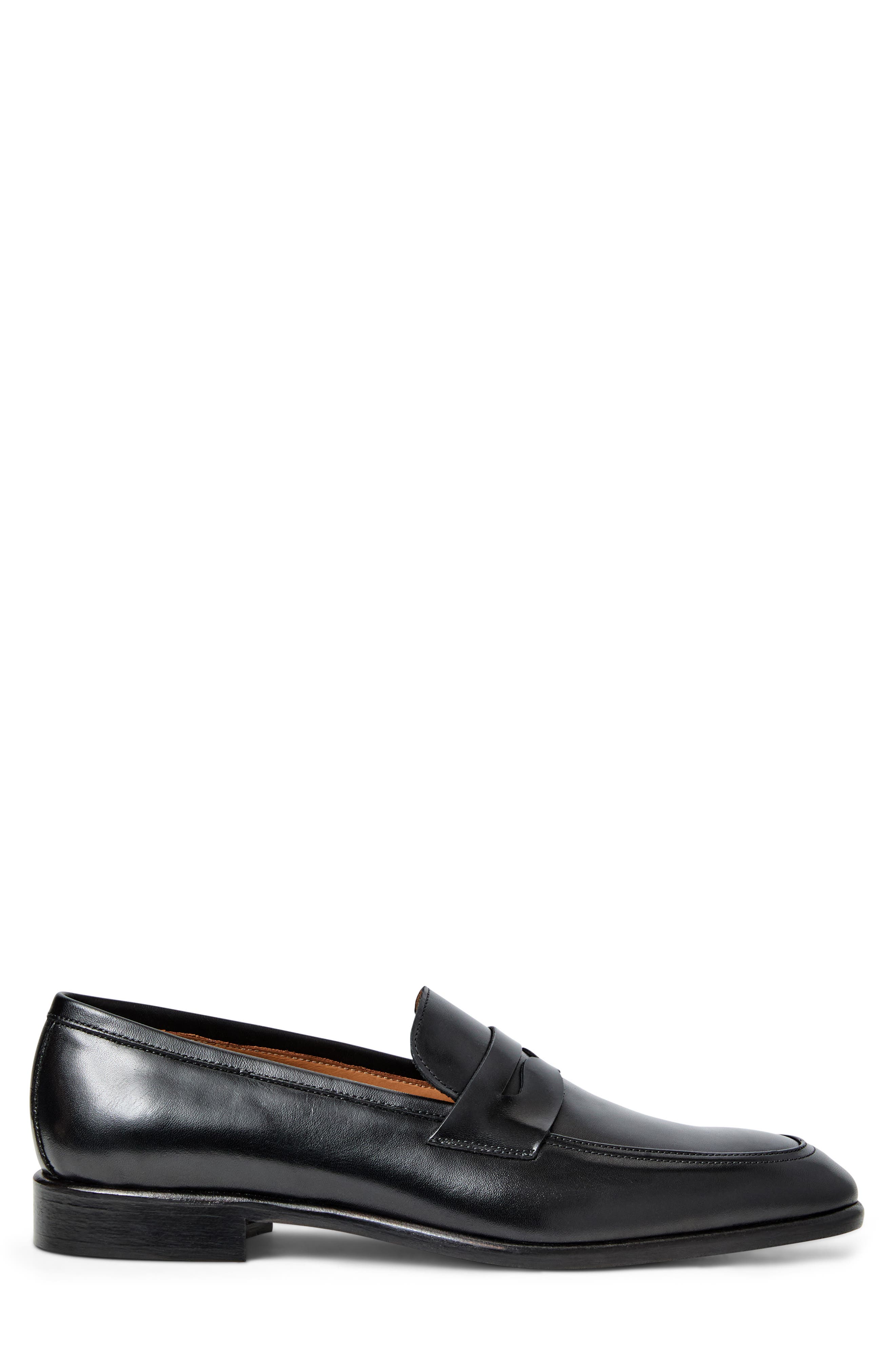 Bruno Magli Verona Apron Toe Penny Loafer, Alternate, color, Black
