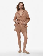 Koton Regular Fit Striped Mini Shorts