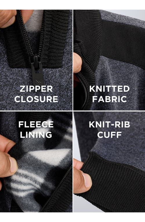 X-ray Xray Kids' Fleece Quarter Zip Sweater In Black