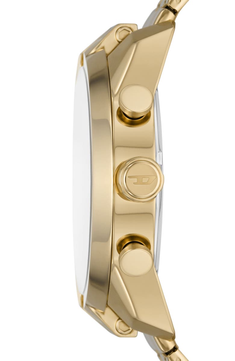 DIESEL<sup>®</sup> Split Chronograph Bracelet Watch, 51mm, Alternate, color, Gold