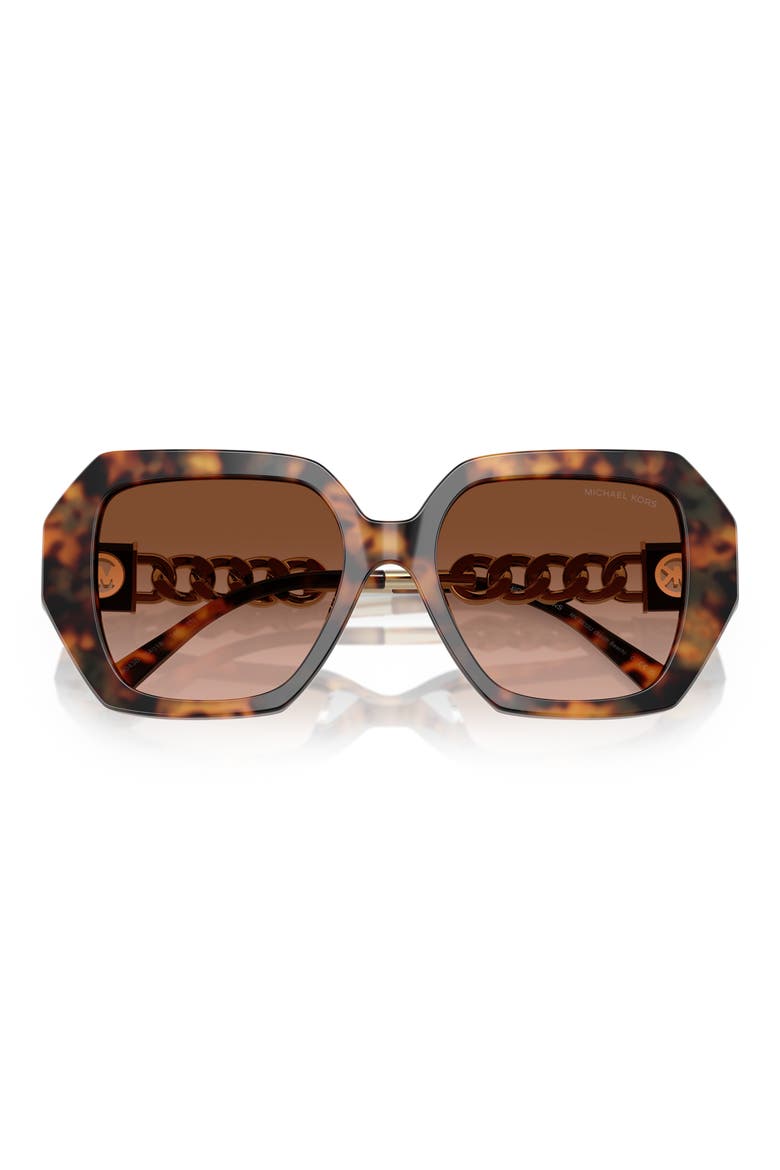 54mm Gradient Square Sunglasses, Alternate, color, BROWN GRAD